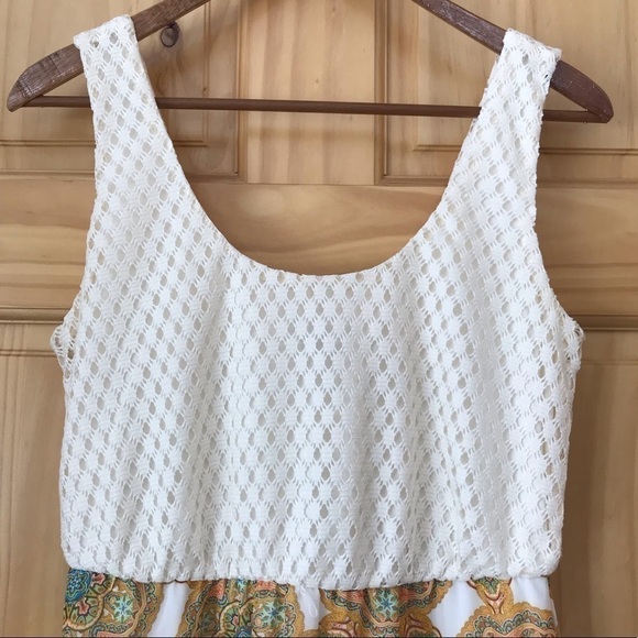 Lily Rose lined high low crochet tank dress size small - Picture 3 of 8